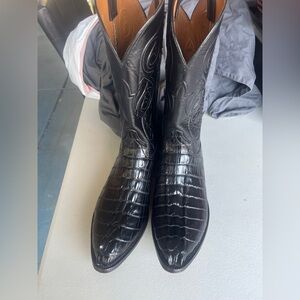 Men Lucchese crocodile Caiman western boots size 10.5 D